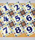 Talavera Number Tiles 4x4"